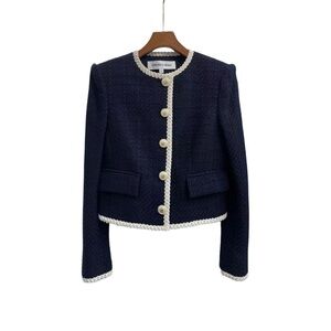 Veronica Beard Mabel Cotton Blend Tweed Jacket - US 6